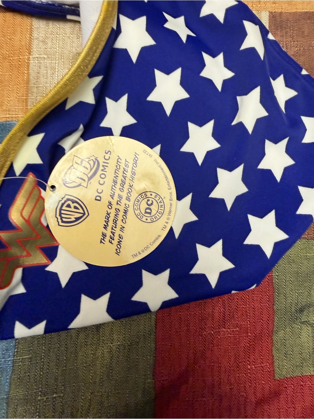 Wonder Woman women’s Red & Blue Star One-Piece Swimsuit - Picture 6 of 9